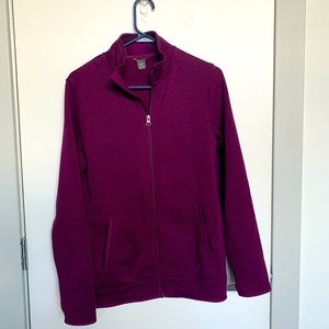 Eddie Bauer Full Zip Fleece Wine Purple